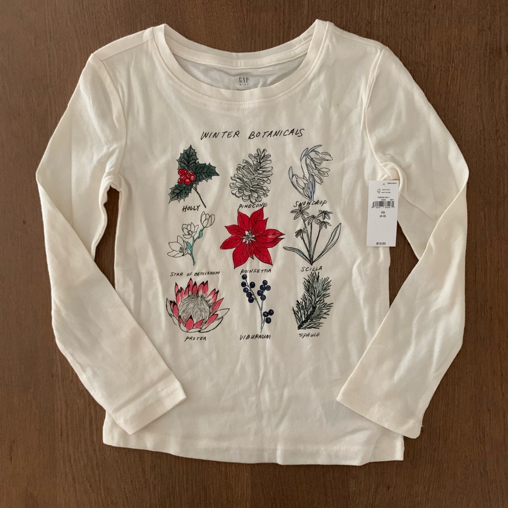 GapKids T-shirt - Winter Botanicals